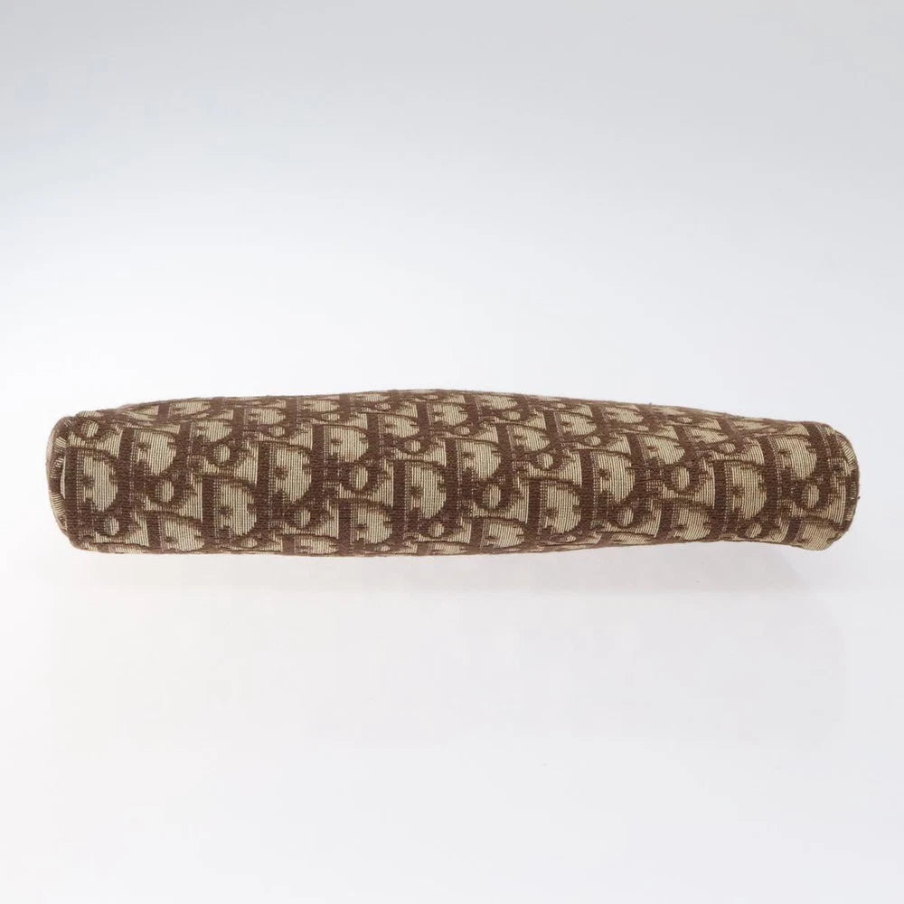 CHRISTIAN DIOR CLUTCH BROWN TROTTER CANVAS