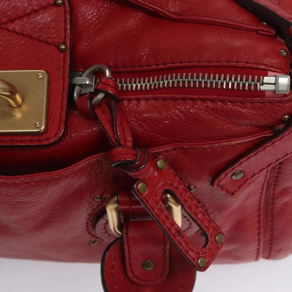CHLOE PADDINGTON BAG RED LEATHER