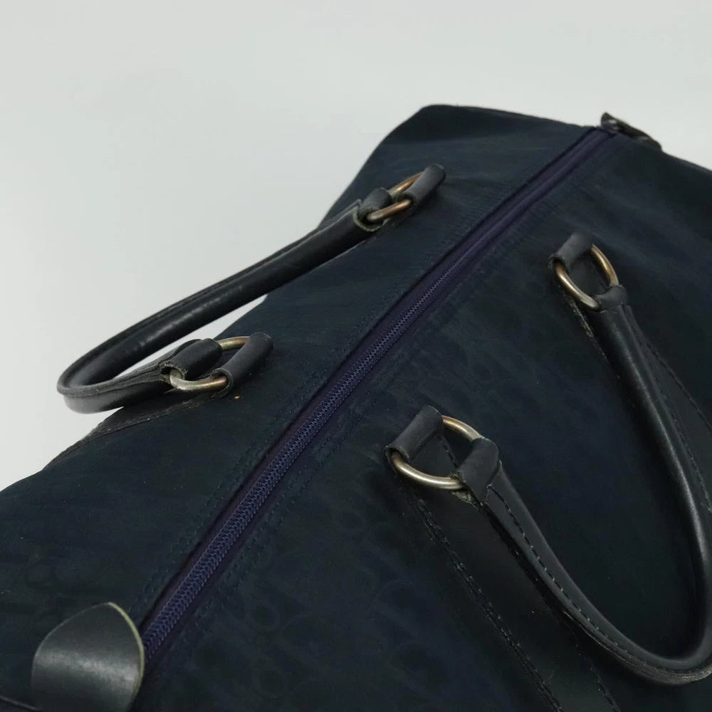 Vintage Dior Boston Bag - Navy Trotter Canvas