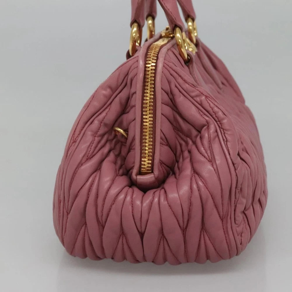 Miu Miu Matelasse Bag - Pink Leather