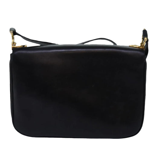 VINTAGE CELINE HORSE CARRIAGE BAG BLACK LEATHER