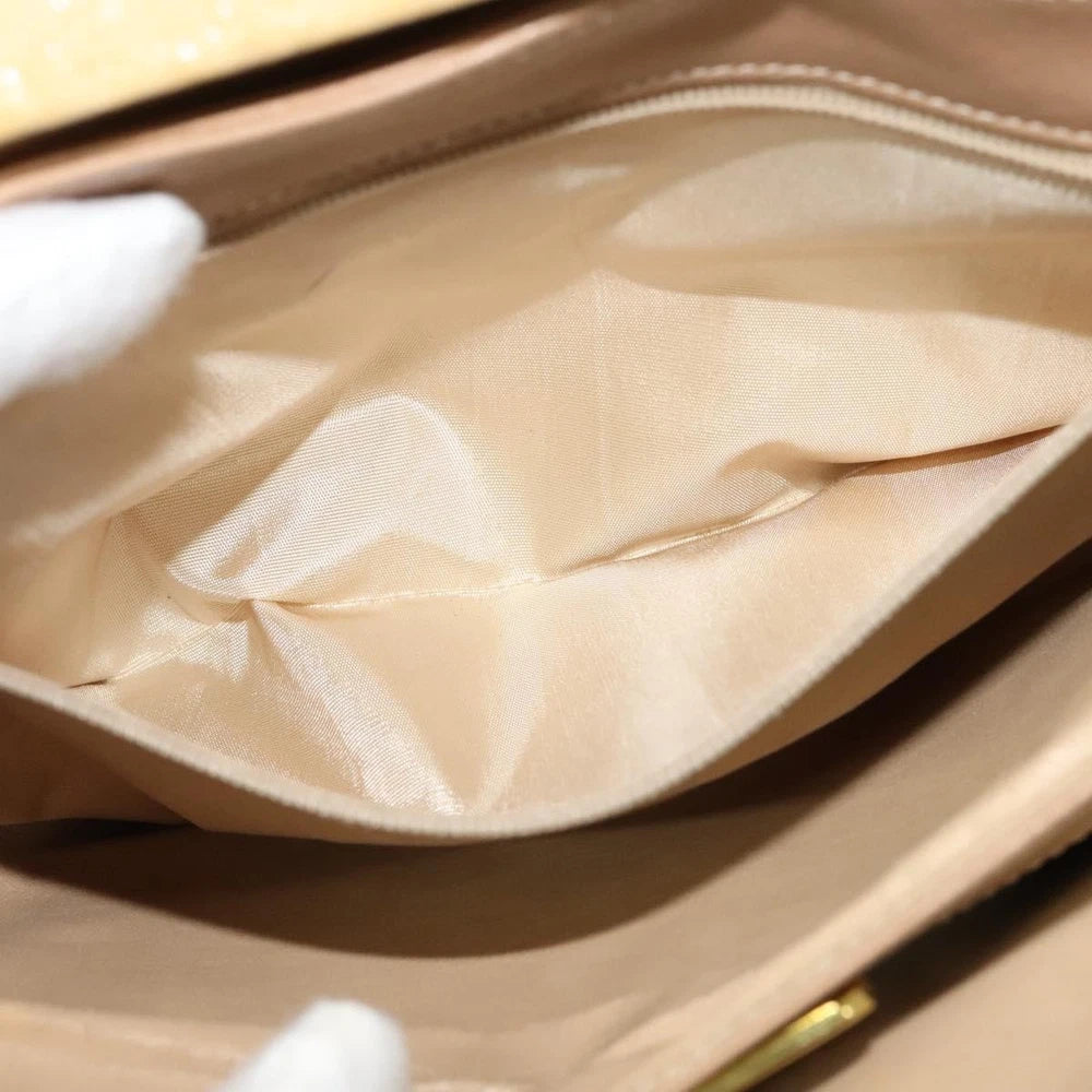 Christian Dior Chain Shoulder Bag - Beige Leather