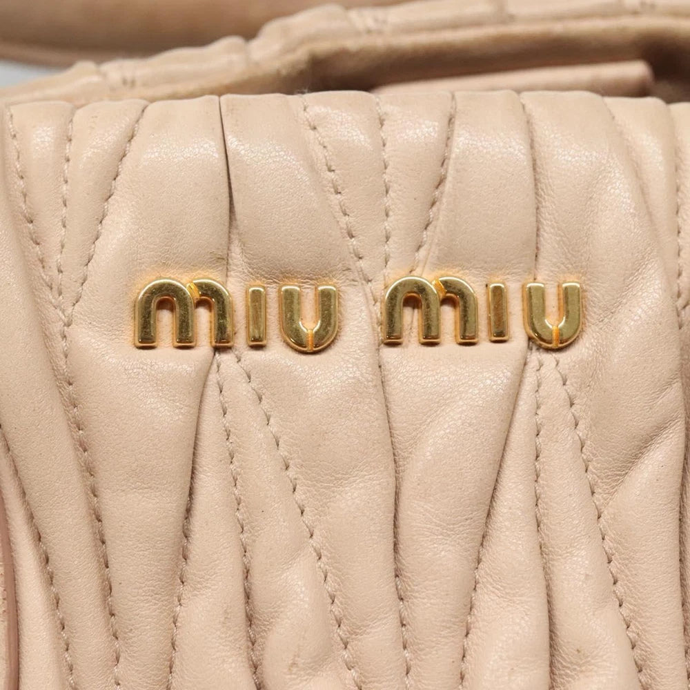 Miu Miu Matelasse Bag - Light pink Leather