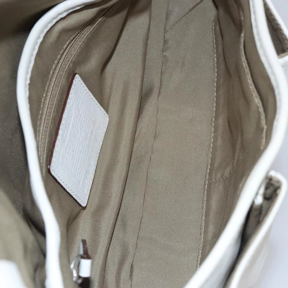 COACH SHOULDER BAG WHITE LEATHER