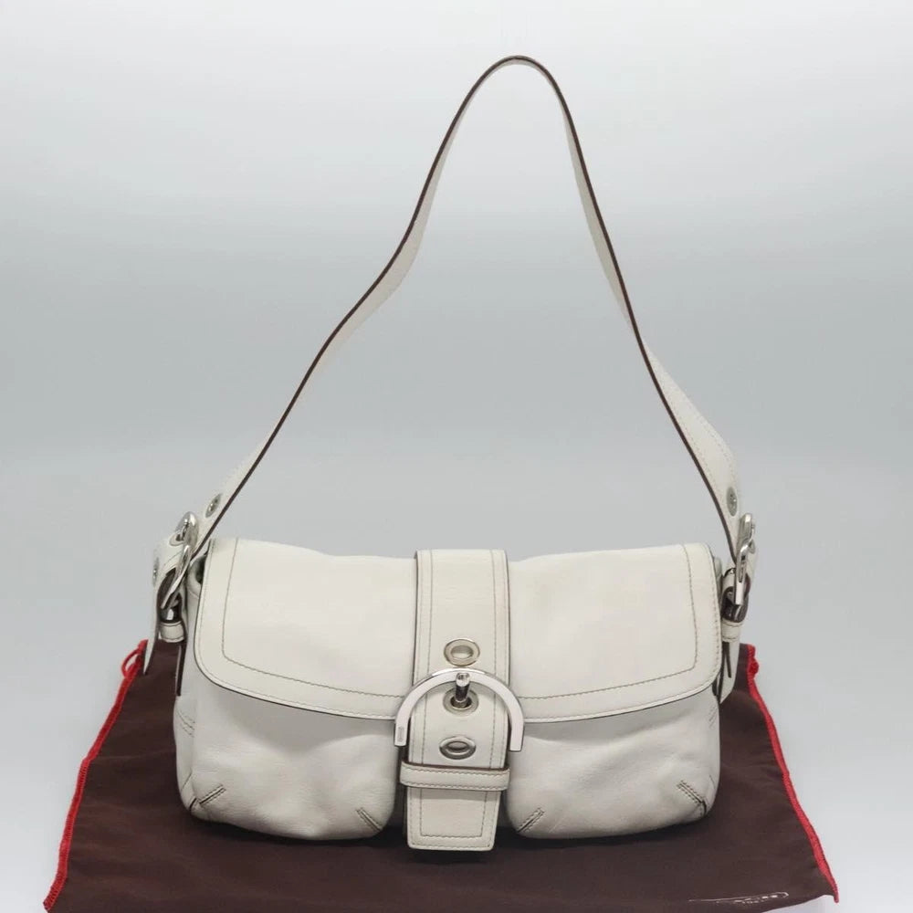 Coach Shoulder Bag - White Leather