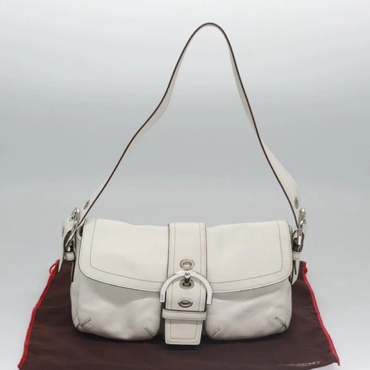 Coach Shoulder Bag - White Leather