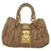 MIU MIU BAG BROWN MATELASSE LEATHER