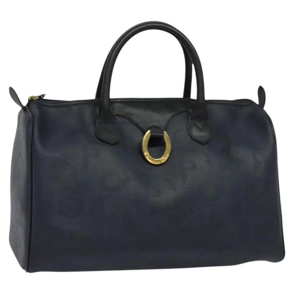 Vintage Dior Boston Bag - Navy Trotter Canvas