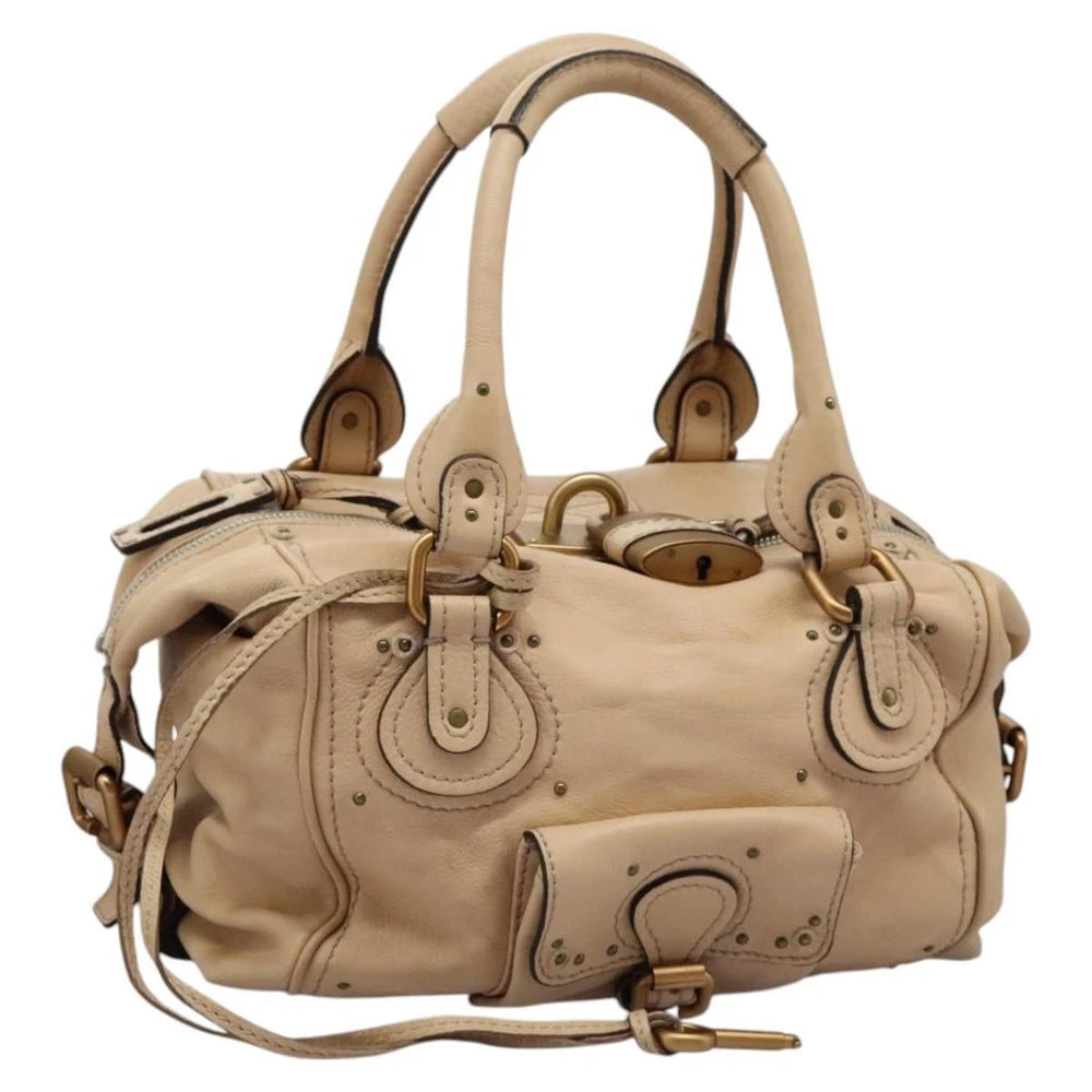 CHLOE PADDINGTON BAG BEIGE LEATHER