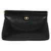 VINTAGE CELINE CLUTCH BLACK LEATHER