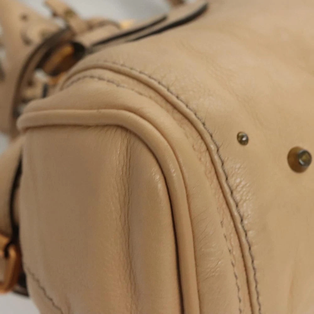 CHLOE PADDINGTON BEIGE LEATHER