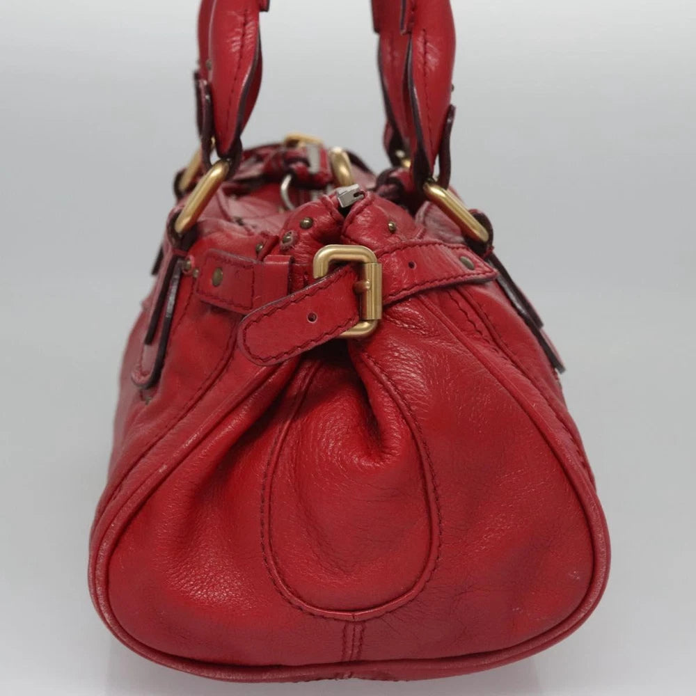 CHLOE PADDINGTON BAG RED LEATHER