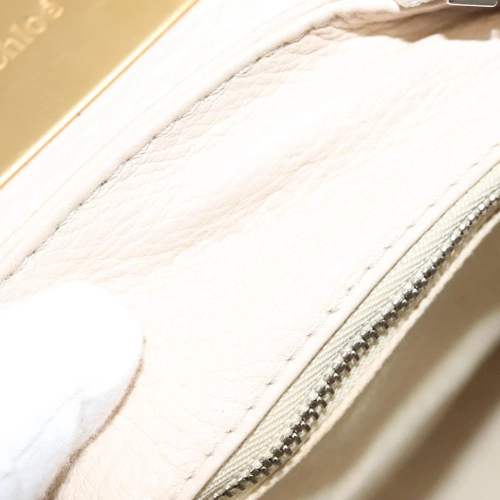 CHLOE PADDINGTON BAG WHITE LEATHER