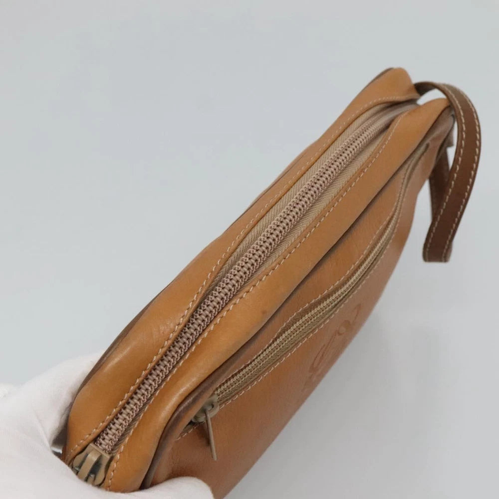 LOEWE CLUTCH BROWN LEATHER