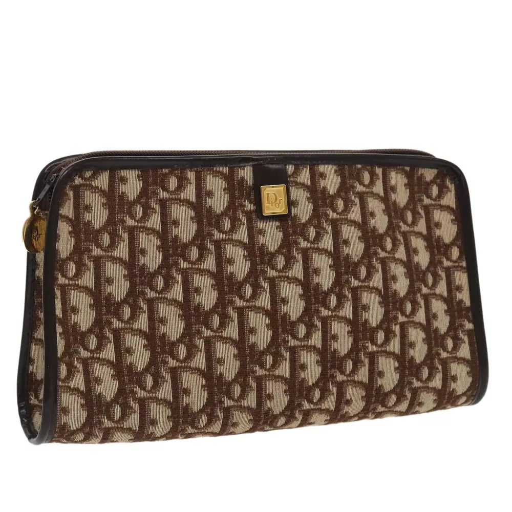 CHRISTIAN DIOR CLUTCH TROTTER CANVAS