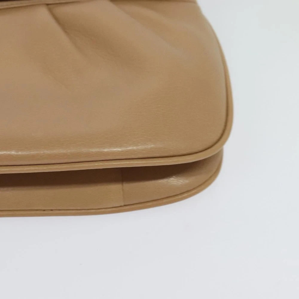 Christian Dior Chain Shoulder Bag - Beige Leather