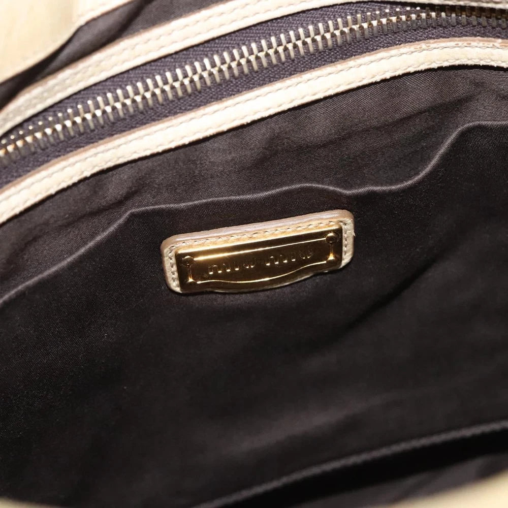Miu Miu Matelasse Bag - Beige Leather