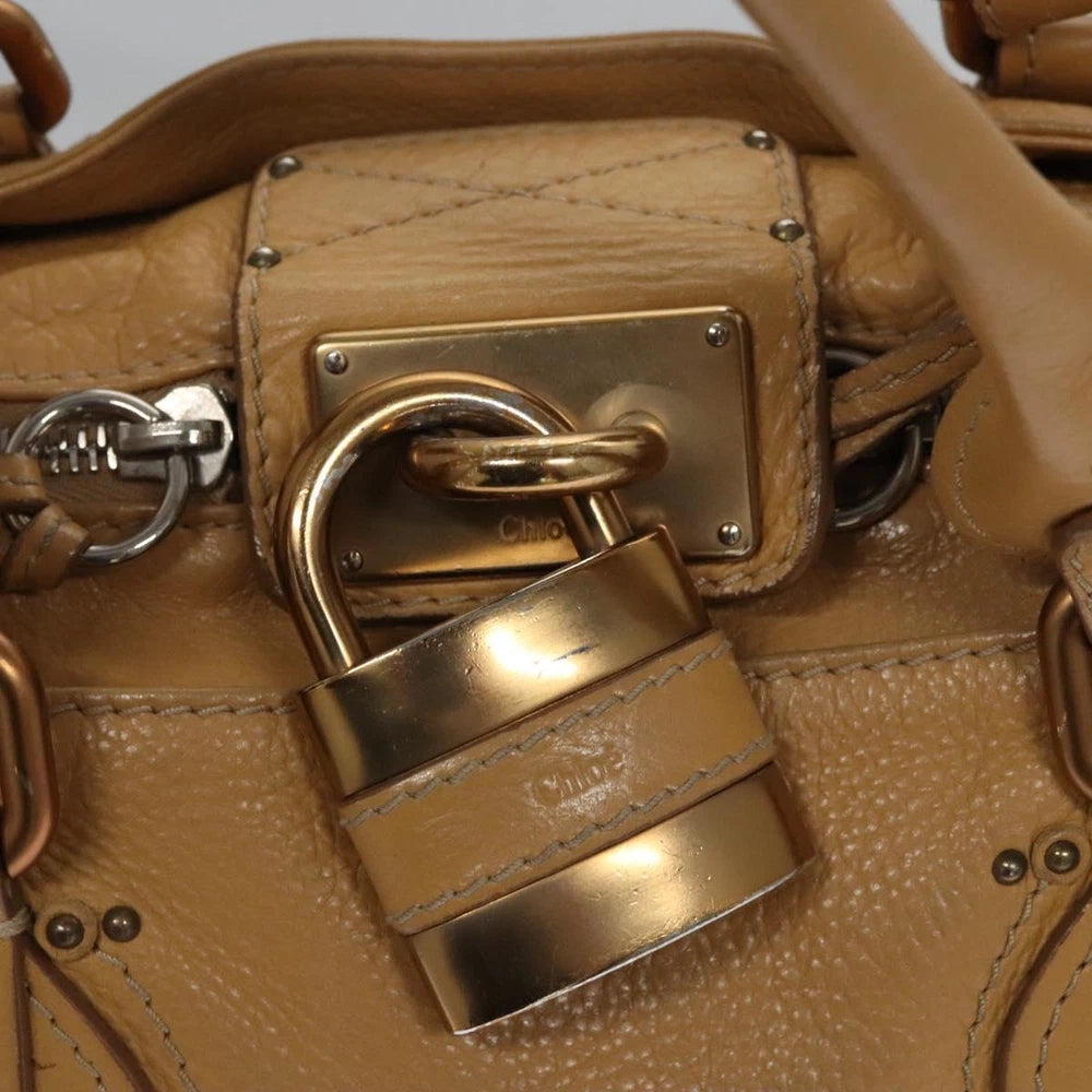 CHLOE PADDINGTON BAG BEIGE LEATHER