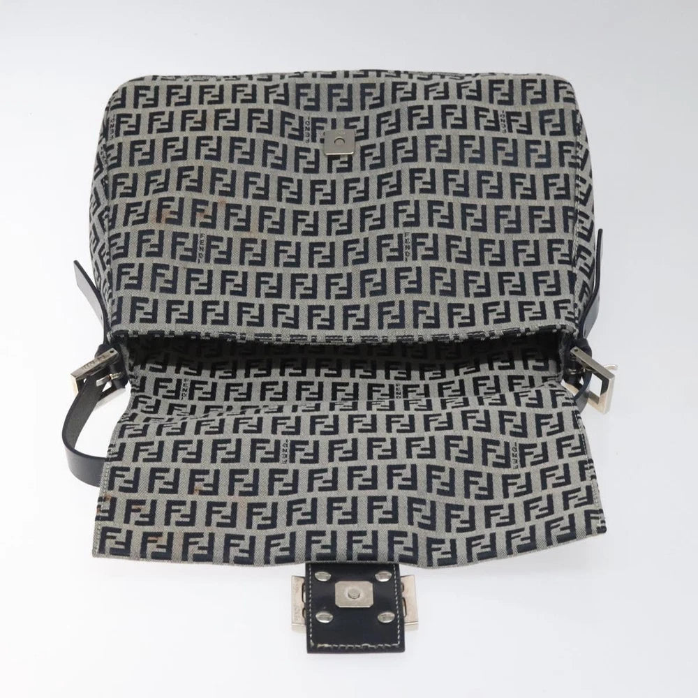 FENDI MAMMA BAGUETTE ZUCCHINO CANVAS NAVY