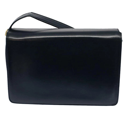 CELINE SHOULDER BAG NAVY LEATHER