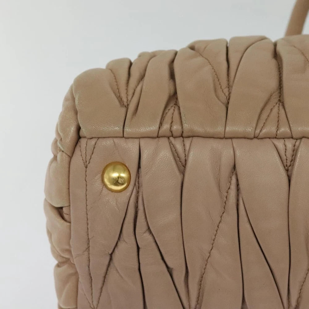 Miu Miu Matelasse Bag - Beige Leather