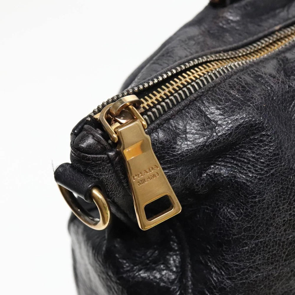 VINTAGE PRADA BAG BLACK LEATHER