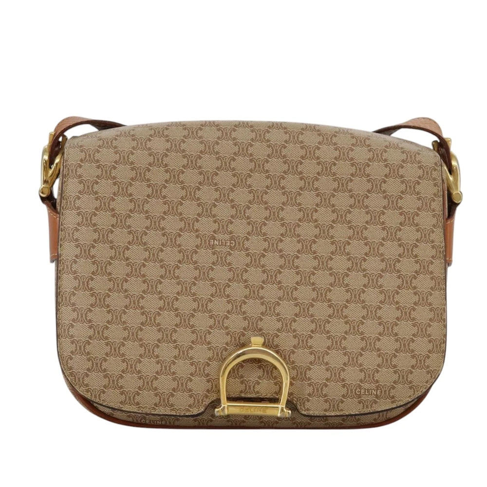CELINE SHOULDER BAG MACADAM CANVAS