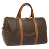 CELINE BOSTON BAG MACADAM CANVAS BROWN