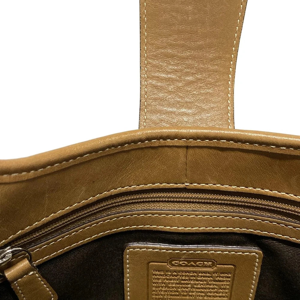 Vintage Coach Mini Signature Bag - Beige and Brown