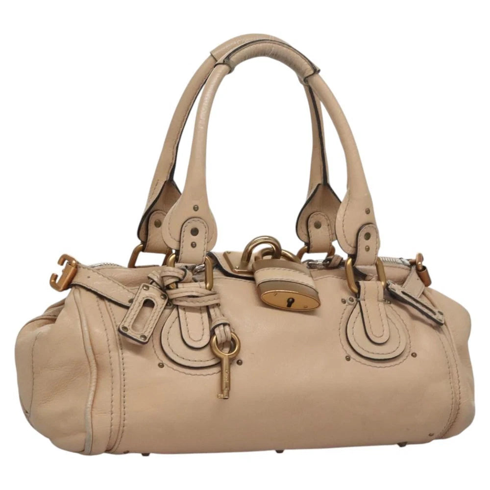 CHLOE PADDINGTON BAG BEIGE LEATHER