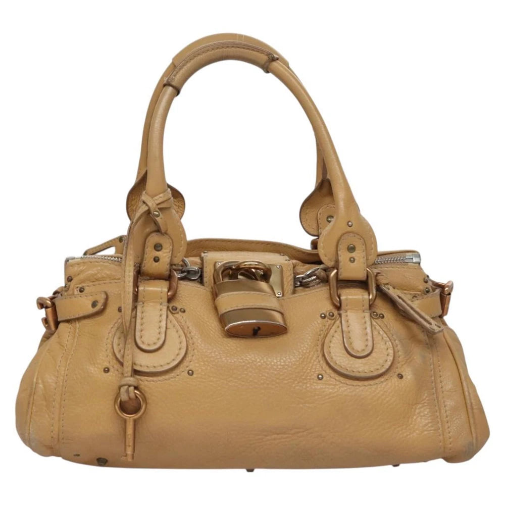 CHLOE PADDINGTON BAG BEIGE LEATHER