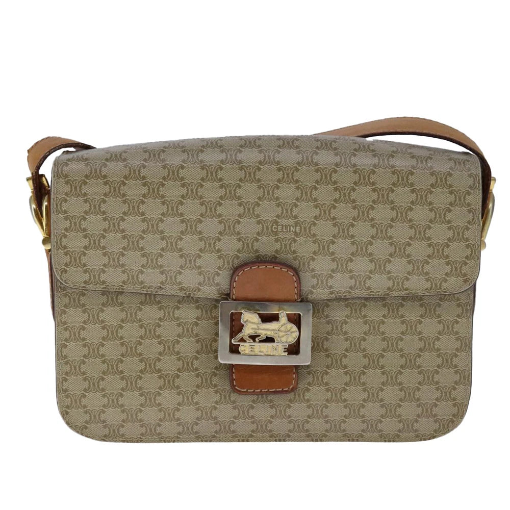 CELINE HORSE CARRIAGE BAG MACADAM CANAVS
