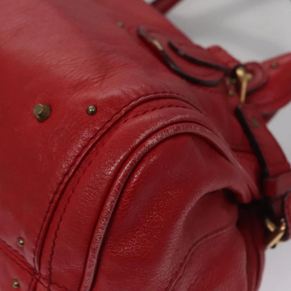 CHLOE PADDINGTON BAG RED LEATHER