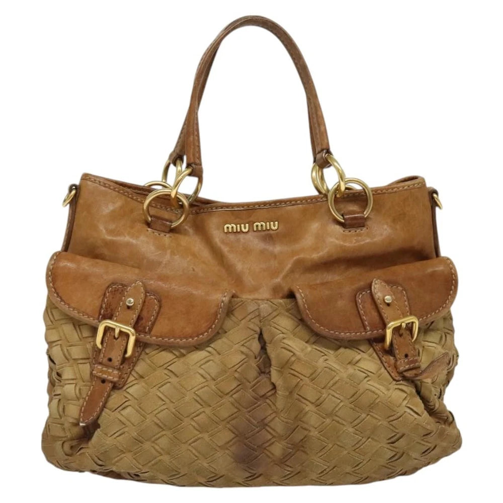 Miu Miu Tote Bag - Brown Suede