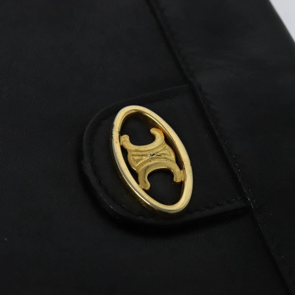 VINTAGE CELINE CLUTCH BLACK LEATHER