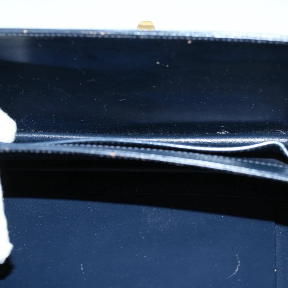 CELINE SHOULDER BAG NAVY LEATHER