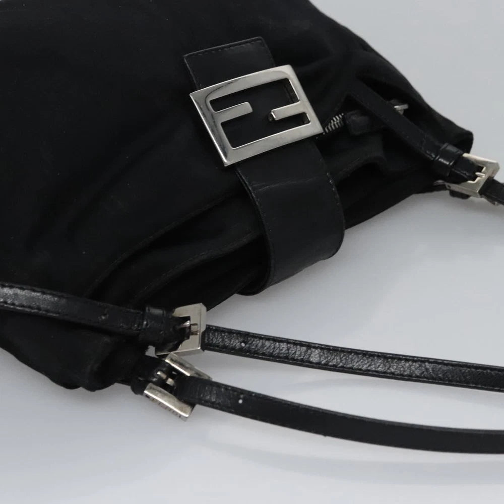 FENDI SHOULDER BAG BLACK NYLON