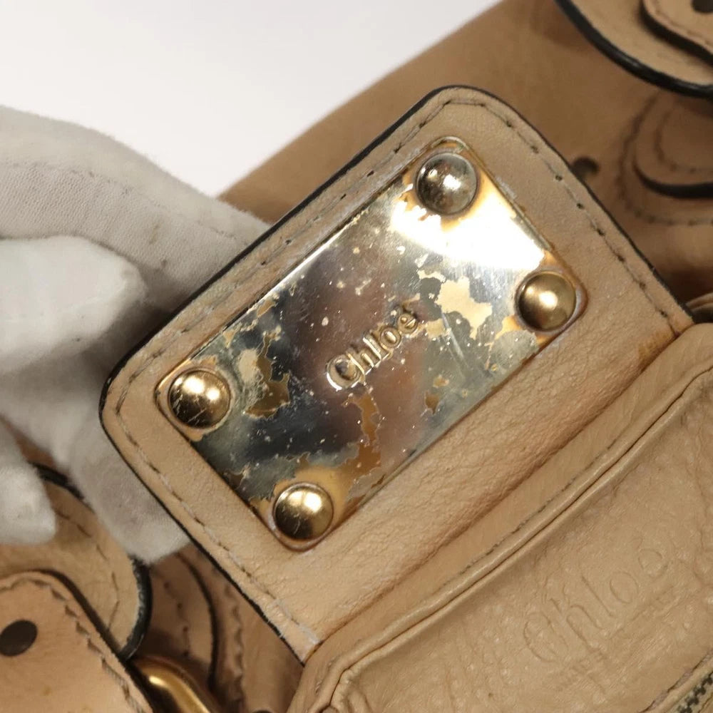 CHLOE PADDINGTON BAG BEIGE LEATHER