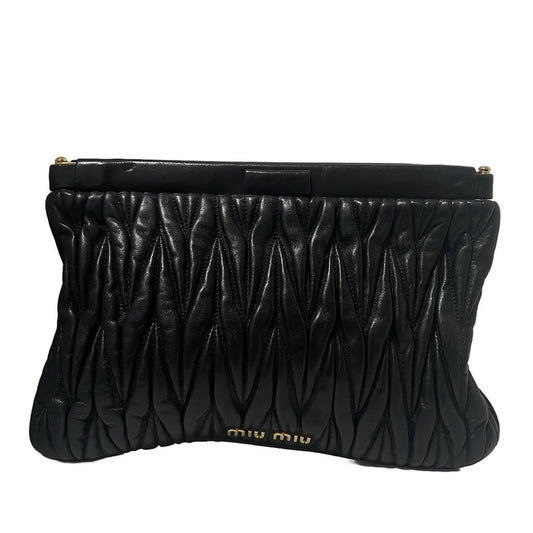 Miu Miu Clutch - Svart Skinn