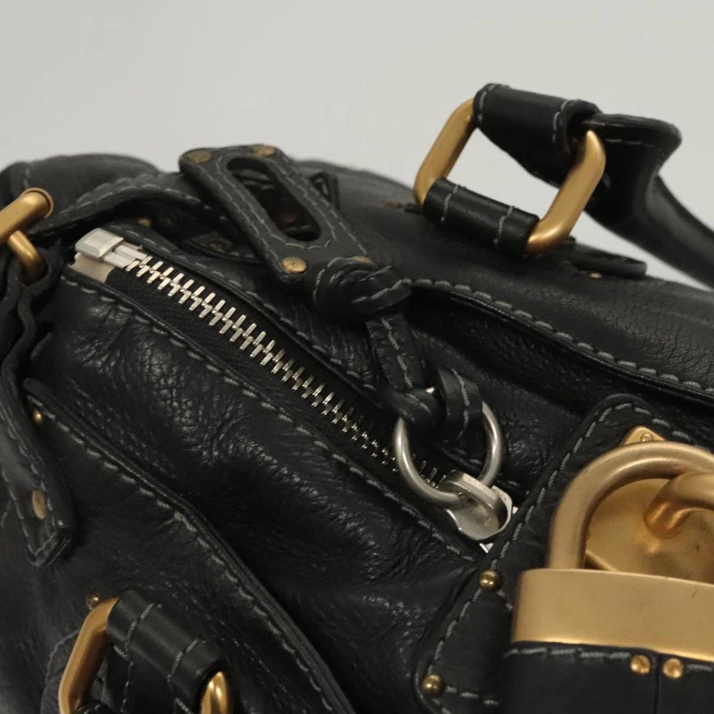 CHLOE PADDINGTON BAG BLACK LEATHER