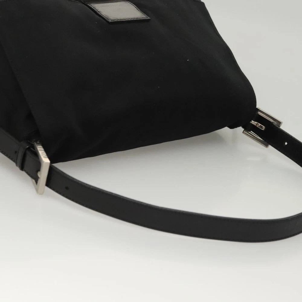 FENDI MAMMA BAGUETTE BLACK NYLON