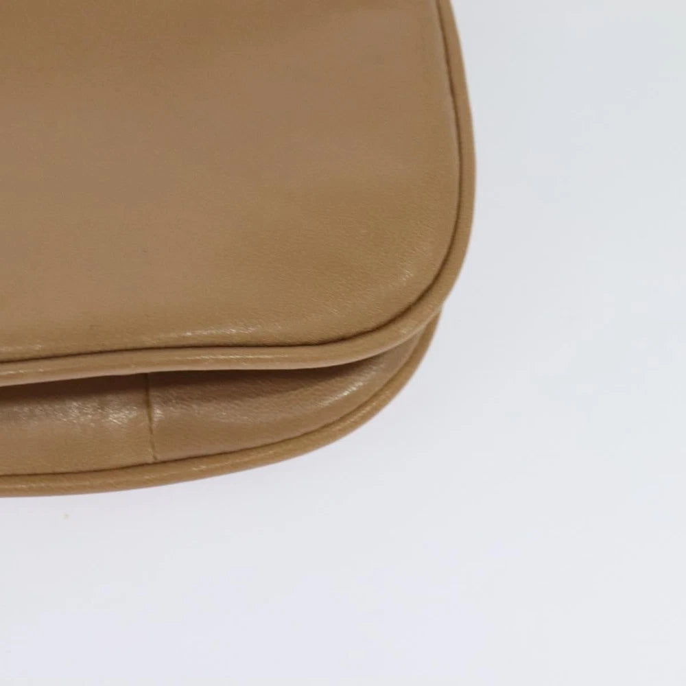 Christian Dior Chain Shoulder Bag - Beige Leather