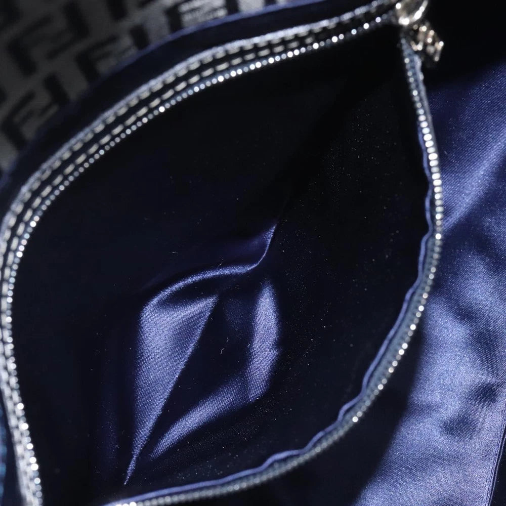 FENDI MAMMA BAGUETTE ZUCCHINO CANVAS NAVY
