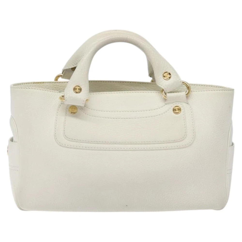 Celine Boogie Bag - White Leather