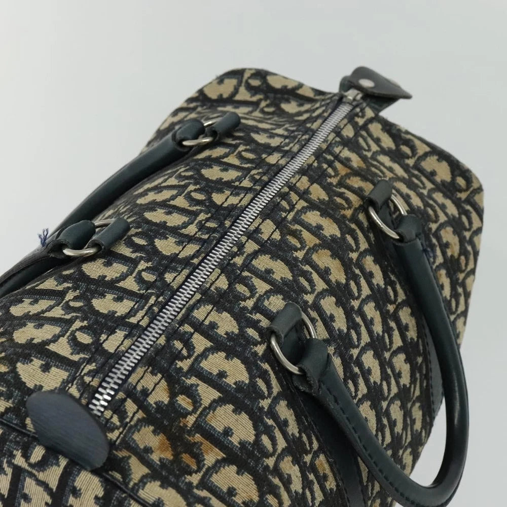 Dior Boston Bag - Navy Trotter Canvas