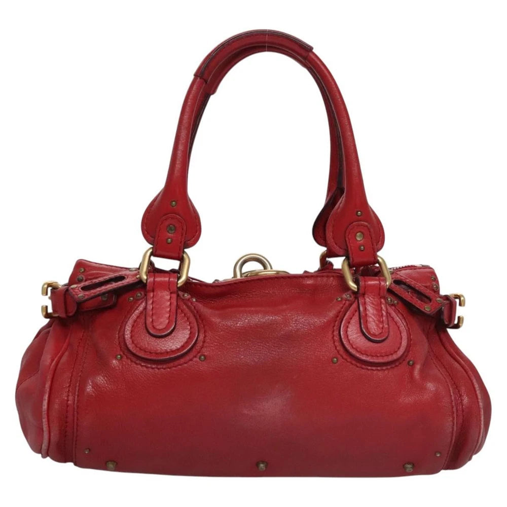 CHLOE PADDINGTON BAG RED LEATHER