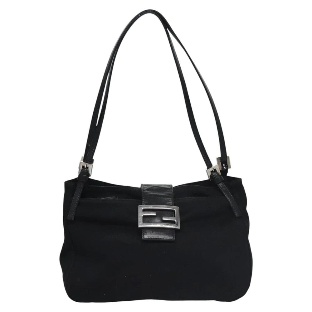 FENDI SHOULDER BAG BLACK NYLON