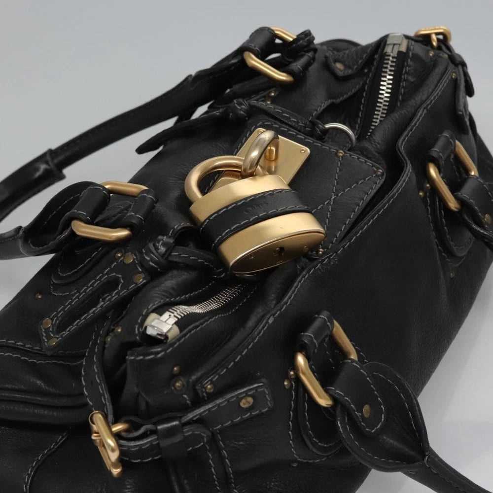 CHLOE PADDINGTON BAG BLACK LEATHER