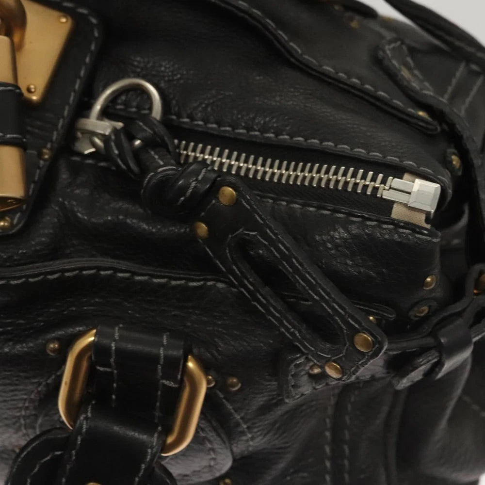 CHLOE PADDINGTON BAG BLACK LEATHER