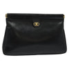VINTAGE CELINE CLUTCH BLACK LEATHER